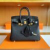 H Factory Bags Birkin touch Togo & Matte crocodile Black Gold Hardware 25cm Full Handmade