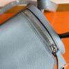 H Factory Bags mini Lindy Evercolor J7 Linen blue Silver Hardware 19cm Full Handmade