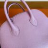 H Factory Bags mini Bolide Chevre x9 mallow purple Silver Hardware 18cm Full Handmade