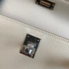 H Factory Bags mini Kelly Epsom Cream White Silver Hardware 19cm Full Handmade