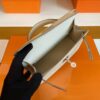 H Factory Bags mini Kelly Epsom Cream White Silver Hardware 19cm Full Handmade