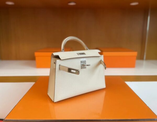 mmexport1716518006693-1024x793-1 H Factory Bags mini Kelly Epsom Cream White Silver Hardware 19cm Full Handmade