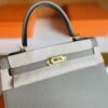 H Factory Bags Kelly Epsom M8 Light Gray Gold Hardware 25cm Full Handmade