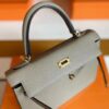 H Factory Bags Kelly Epsom M8 Light Gray Gold Hardware 25cm Full Handmade