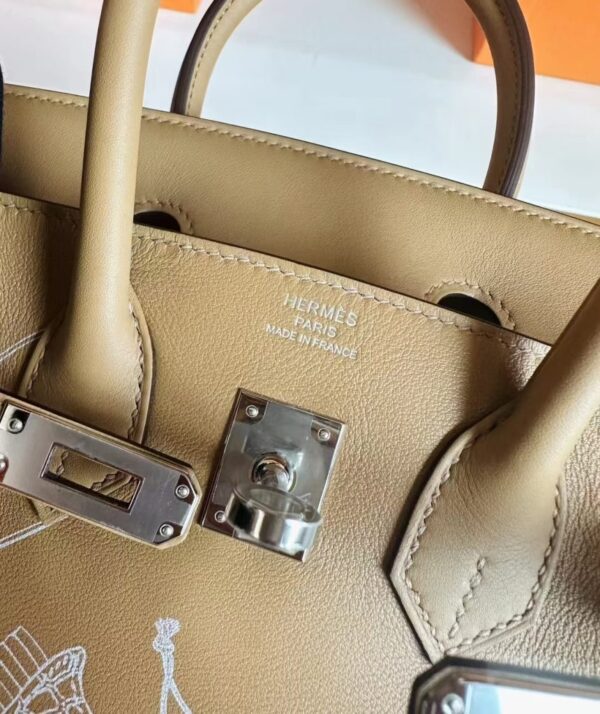 mmexport1717837952130-860x1024-1 H Factory Bags Birkin swift Khaki Brown Silver Hardware 25cm Full Handmade