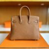 H Factory Bags Birkin Togo Golden Brown Gold Hardware 25cm Full Handmade