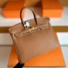 H Factory Bags Birkin Togo Golden Brown Gold Hardware 25cm Full Handmade