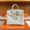 H Factory Bags Birkin matte alligator crocodile 8L Ice White Gold Hardware 25cm Full Handmade
