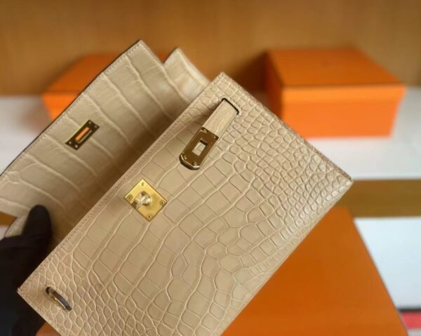 mmexport1718554841823-1024x818-1 H Factory Bags mini Kelly Matte Alligator crocodile 0M Tea Khaki Gold Hardware 22cm Full Handmade