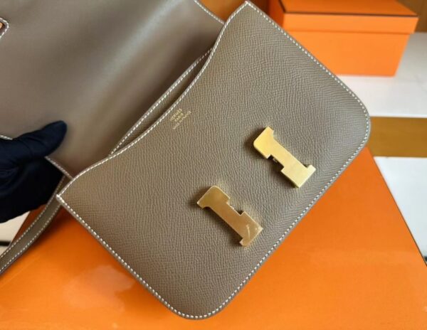 mmexport1718554864355-1024x792-1 H Factory Bags Constance Epsom Etoupe Grey Gold Hardware 18cm Full Handmade