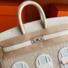 H Factory Bags Birkin little house Togo & crocodile White Silver Hardware 20cm Full Handmade