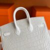 H Factory Bags Birkin little house Togo & crocodile White Silver Hardware 20cm Full Handmade
