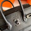 H Factory Bags Birkin little house Togo & crocodile Black Silver Hardware 20cm Full Handmade