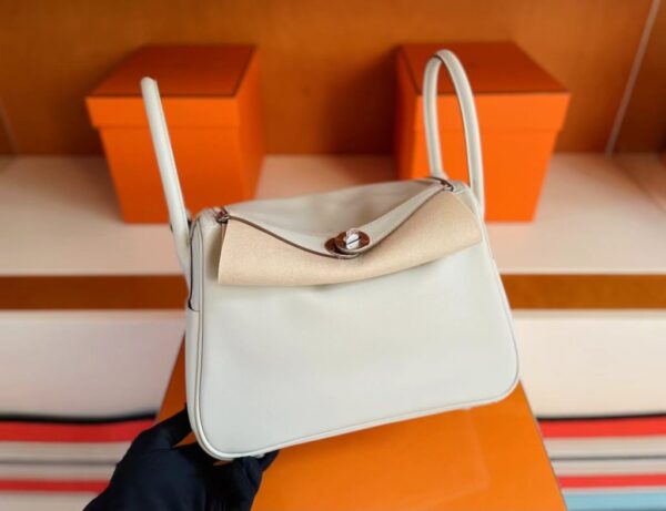 mmexport1722655171802-1024x787-1 H Factory Bags Lindy Swift Cream White & Grey Silver Hardware 26cm Full Handmade