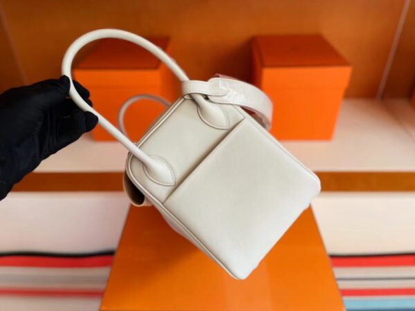 mmexport1722655174868-1024x768-1 H Factory Bags Lindy Swift Cream White & Grey Silver Hardware 26cm Full Handmade