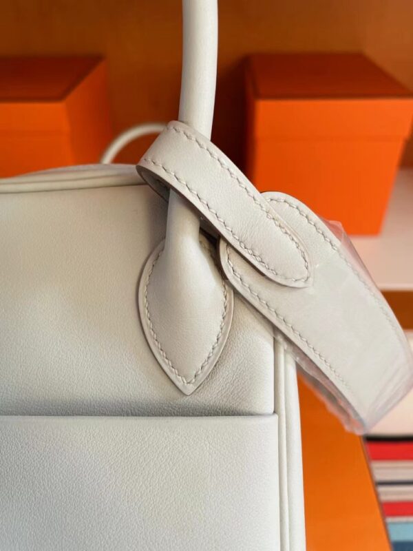 mmexport1722655176400-768x1024-1 H Factory Bags Lindy Swift Cream White & Grey Silver Hardware 26cm Full Handmade