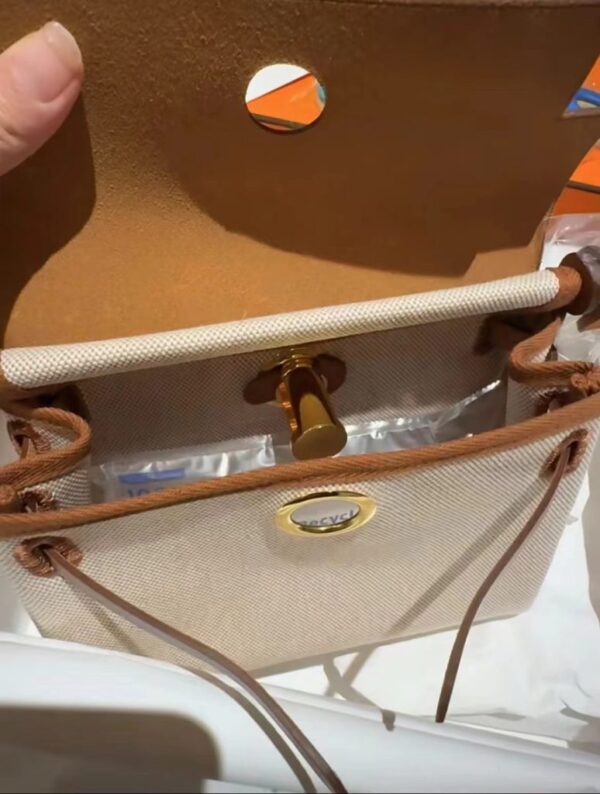 mmexport1739266180104-774x1024-1 H Factory Bags Mini herbag Canvas & Swift Rice White & Brown Gold Hardware 20cm Full Handmade