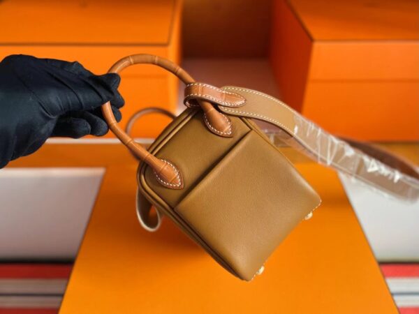 mmexport1739266274986-1024x768-1 H Factory Bags Mini Lindy Touch Swift & Crocodile Leather Golden Brown Gold Hardware 20cm Full Handmade