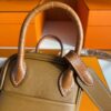 H Factory Bags Mini Lindy Touch Swift & Crocodile Leather Golden Brown Gold Hardware 20cm Full Handmade
