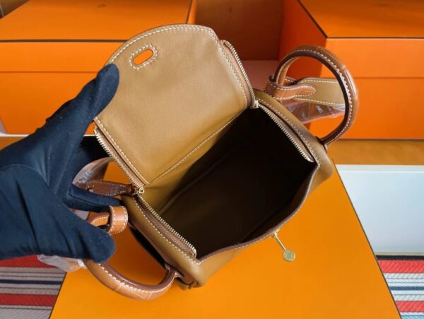 mmexport1739266280862-1024x769-1 H Factory Bags Mini Lindy Touch Swift & Crocodile Leather Golden Brown Gold Hardware 20cm Full Handmade