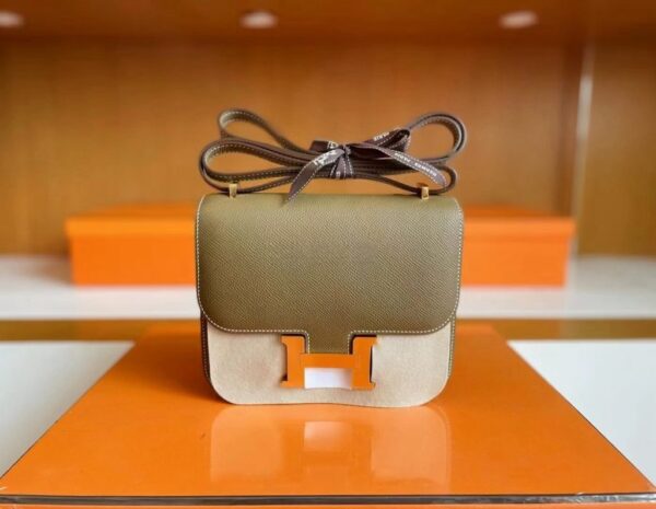 mmexport1739437091401-1024x793-1 H Factory Bags Constance Epsom CK18 Etoupe Grey Gold Hardware 18cm Full Handmade