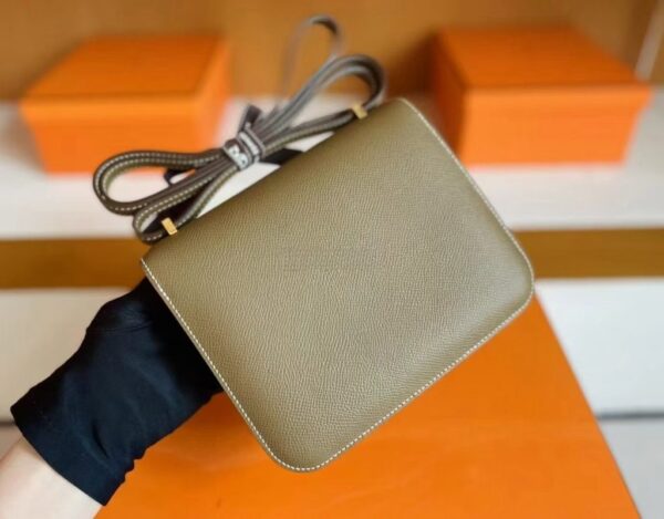 mmexport1739437095106-1024x801-1 H Factory Bags Constance Epsom CK18 Etoupe Grey Gold Hardware 18cm Full Handmade
