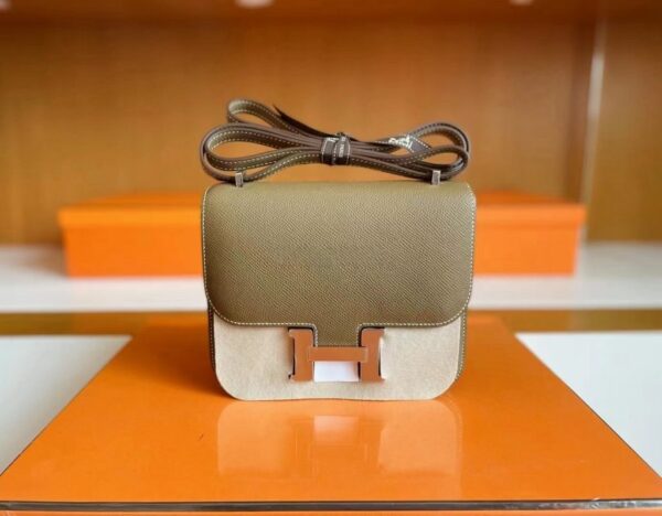 mmexport1739437132738-1024x799-1 H Factory Bags Constance Epsom CK18 Etoupe Grey Silver Hardware 18cm Full Handmade