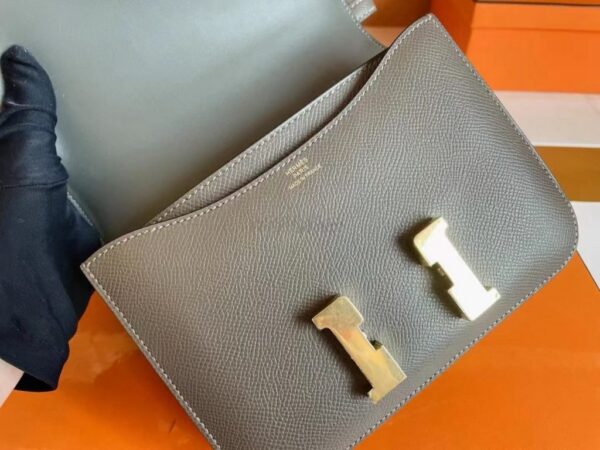 mmexport1739437164584-1024x768-1 H Factory Bags Constance Epsom 8F Noble Grey Gold Hardware 18cm Full Handmade