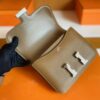 H Factory Bags Constance Epsom 3G Light Coffee Silver Hardware 18cm Full Handmade