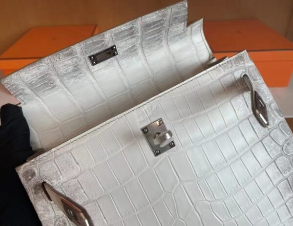 mmexport1739437405621-1024x792-1 H Factory Bags Kelly Matte Crocodile Himalaya Silver Hardware 25cm Full Handmade