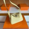 mmexport1739437502320-1024x768-1 H Factory Bags Mini Lindy Togo Leather Light Yellow Silver Hardware 20cm Full Handmade