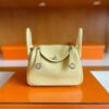 mmexport1739437507047-1024x784-1 H Factory Bags Mini Lindy Togo Leather Light Yellow Silver Hardware 20cm Full Handmade