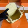 mmexport1739437508580-1024x813-1 H Factory Bags Mini Lindy Togo Leather Light Yellow Silver Hardware 20cm Full Handmade