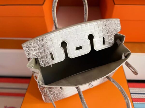 mmexport1741312140646-1024x768-1 H Factory Bags Birkin Matte Porosus Crocodile Himalaya Silver Hardware 25cm Full Handmade