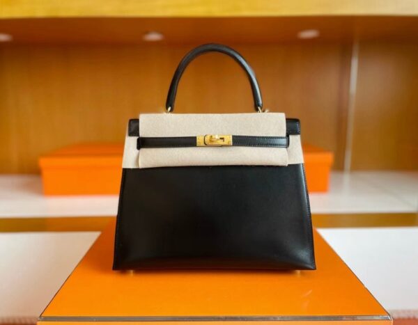 mmexport1741312440530-1-1024x797-1 H Factory Bags Kelly Shiny Box Leather Black Gold Hardware 25cm Full Handmade