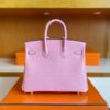 H Factory Bags Birkin Matte Alligator Crocodile 5P cherry pink Gold Hardware 25cm Full Handmade