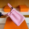 H Factory Bags Birkin Matte Alligator Crocodile 5P cherry pink Gold Hardware 25cm Full Handmade