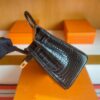 H Factory Bags Birkin Matte Alligator Crocodile Black Gold Hardware 25cm Full Handmade