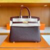 H Factory Bags Birkin Touch Togo & Matte Alligator OG brownish red Gold Hardware 25cm Full Handmade