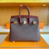 H Factory Bags Birkin Touch Togo & Matte Alligator OG brownish red Gold Hardware 25cm Full Handmade