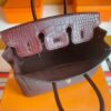 H Factory Bags Birkin Touch Togo & Matte Alligator OG brownish red Gold Hardware 25cm Full Handmade