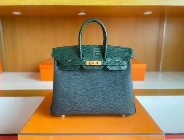 mmexport1741312886474-1024x780-1 H Factory Bags Birkin Touch Togo & Lizard VO Deep Green Gold Hardware 25cm Full Handmade
