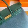 H Factory Bags Birkin Touch Togo & Lizard VO Deep Green Gold Hardware 25cm Full Handmade