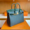 H Factory Bags Birkin Touch Togo & Lizard VO Deep Green Gold Hardware 25cm Full Handmade
