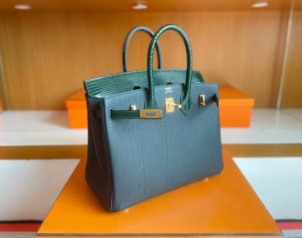 mmexport1741312897049-1024x807-1 H Factory Bags Birkin Touch Togo & Lizard VO Deep Green Gold Hardware 25cm Full Handmade