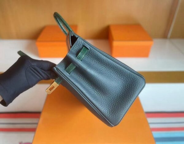 mmexport1741312900177-1024x801-1 H Factory Bags Birkin Touch Togo & Lizard VO Deep Green Gold Hardware 25cm Full Handmade
