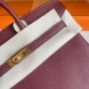 H Factory Bags Birkin Togo Leather brownish red Gold Hardware 25cm Full Handmade
