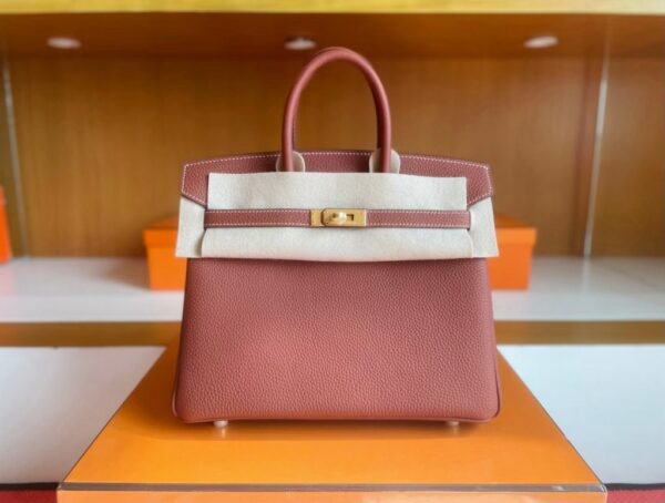 mmexport1741313072402-1024x774-1 H Factory Bags Birkin Togo Leather maple red Gold Hardware 25cm Full Handmade