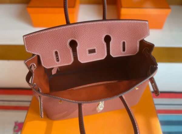 mmexport1741313079289-1024x752-1 H Factory Bags Birkin Togo Leather maple red Gold Hardware 25cm Full Handmade