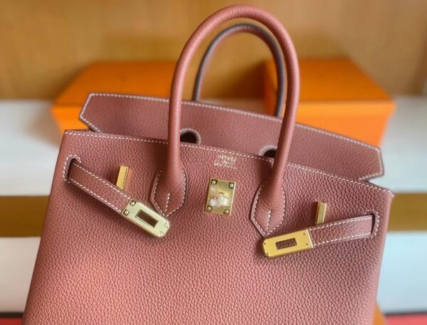 mmexport1741313082397-1024x779-1 H Factory Bags Birkin Togo Leather maple red Gold Hardware 25cm Full Handmade